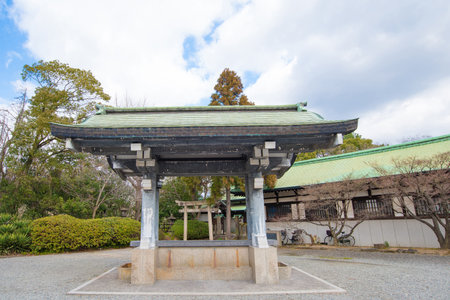 OSAKA,JAPAN - February 2, 2016 : Old building  at Hokoku Shrine in Osaka, Japanのeditorial素材