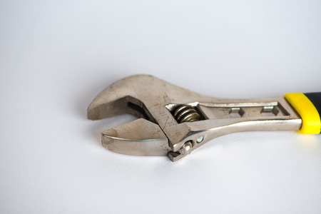 Sliding wrench on whiteの写真素材