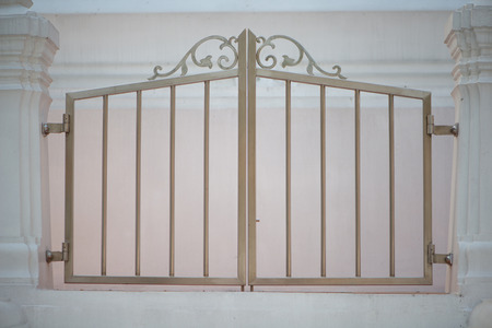 Closed up steel doorの写真素材