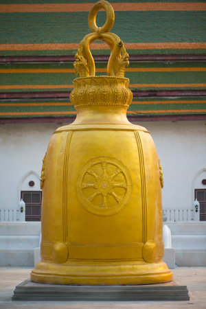 Golden bell at  Wat Rakhang Khositaram Bangkok ,Thailandのeditorial素材