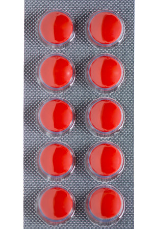 Closed up medicine of blister packの写真素材