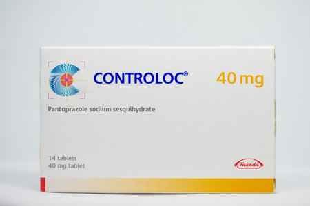 Medicine "CONTROLOC" tablet in boxのeditorial素材