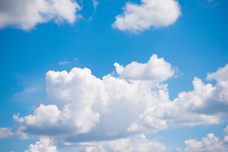 Closed up blue sky cloudの写真素材