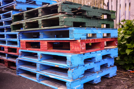 colorful of  pallet wood  at New Zealand