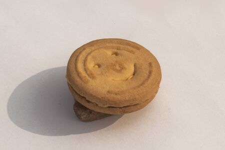 sandwich smily cookieの写真素材