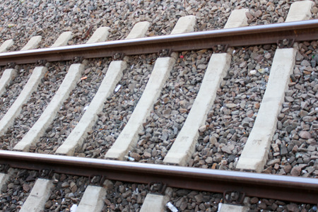 Railway track and station single and multiple tracks Railroad Waiting for the train