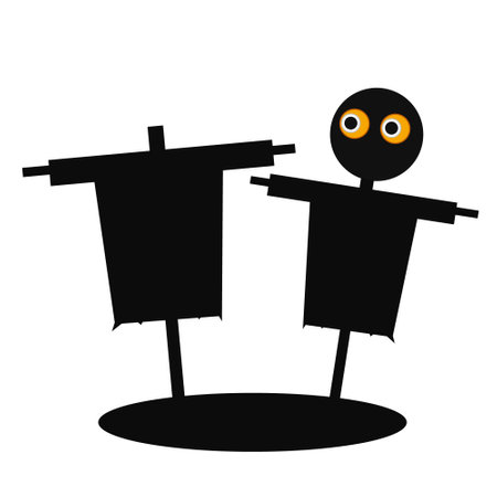Funny ghost icon. Simple illustration of funny ghost vector icon for webのイラスト素材