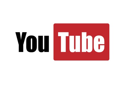 youtube logo on white backgroundのeditorial素材