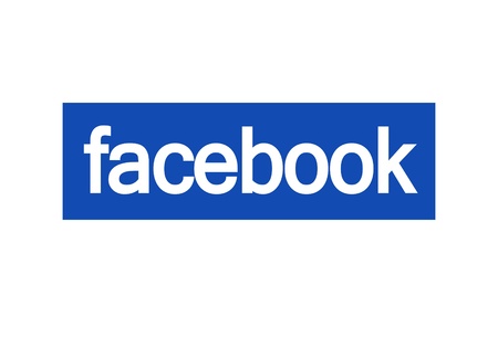 facebook logo on white backgroundのeditorial素材
