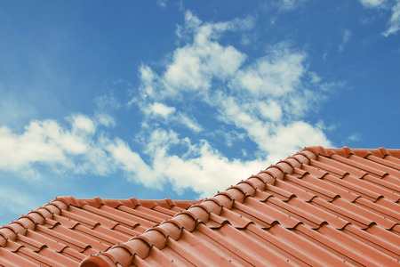 close up of roof tilesの写真素材