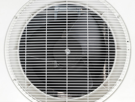closeup of air conditioning compressor