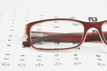 image of eyeglasses on white backgroundの写真素材