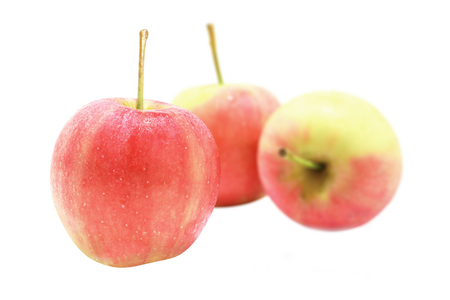 crab apples isolated on white backgroundの写真素材