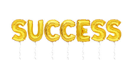 success balloon font isolated on white backgroundの写真素材