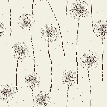 Dandelion seamless patternのイラスト素材