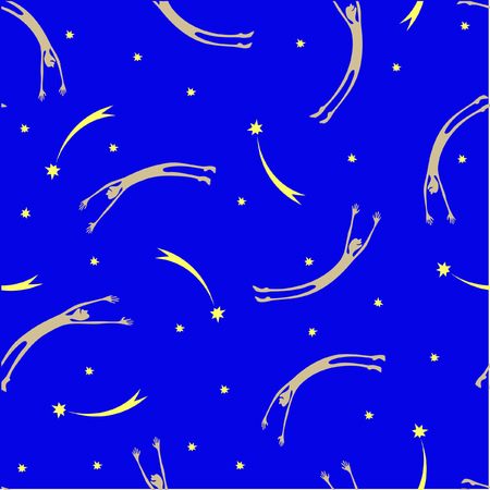 Night seamless patternのイラスト素材