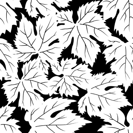 Grape leafs seamless patternのイラスト素材