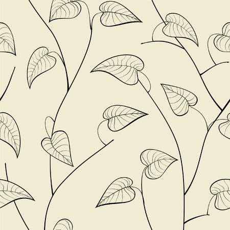 Leafs seamless patternのイラスト素材