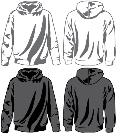 Unisex hoodies. Vectorのイラスト素材