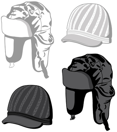 Hats. Vector illustrationのイラスト素材