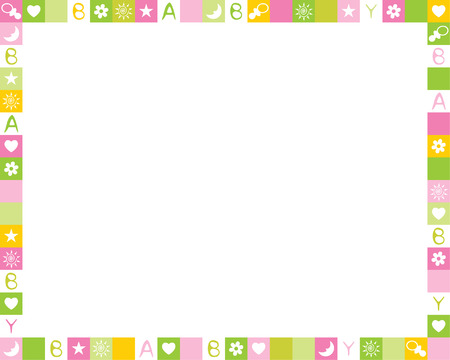 Child photo framework. Vectorのイラスト素材