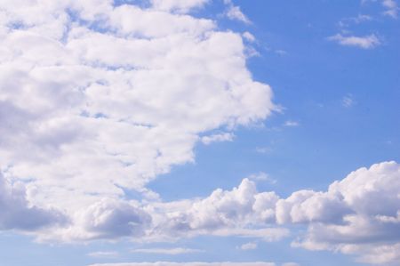 Clouds in the blue sky の写真素材