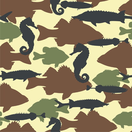 Fish camouflage seamless pattern のイラスト素材
