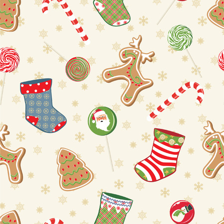 Christmas seamless patternのイラスト素材