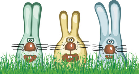 Three amazed haresのイラスト素材