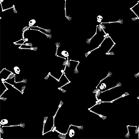 Seamless pattern with skeletons. illustrationのイラスト素材