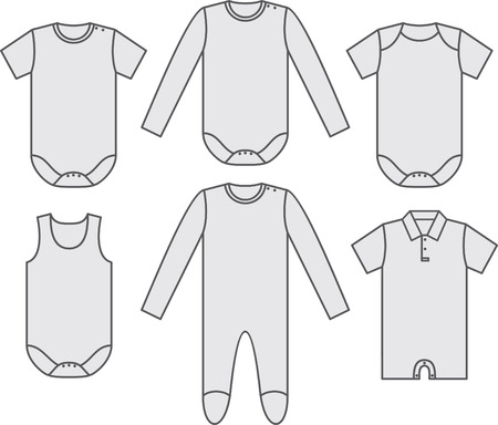 Set of child wearのイラスト素材