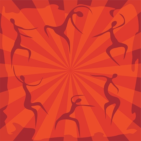 Abstract ethnic grunge background, illustration. のイラスト素材