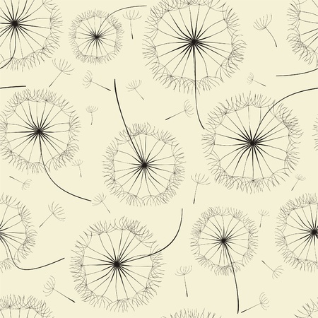 Dandelion seamless pattern. illustrationのイラスト素材