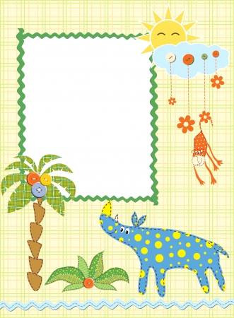 Baby frame or card. Vector illustrationのイラスト素材