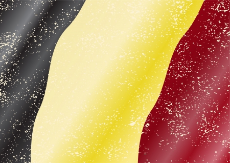 Belgian grunge flag. Grunge effect can be cleaned easily.のイラスト素材