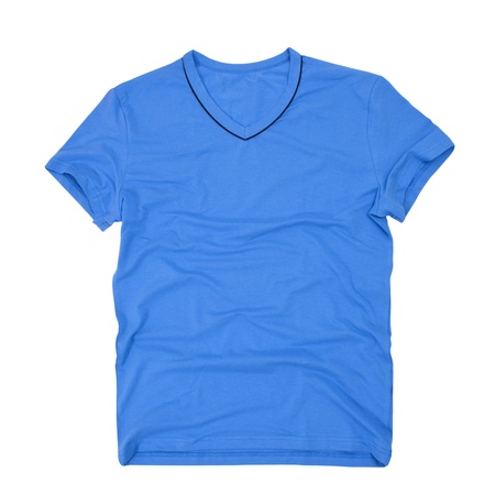 T-shirt isolated on white background. Clipping paths included.の写真素材