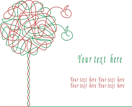 Abstract apple tree.のイラスト素材
