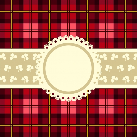 Tartan design vintage frame.のイラスト素材