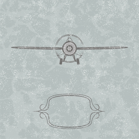 Vintage Plane background. Vector illustrationのイラスト素材