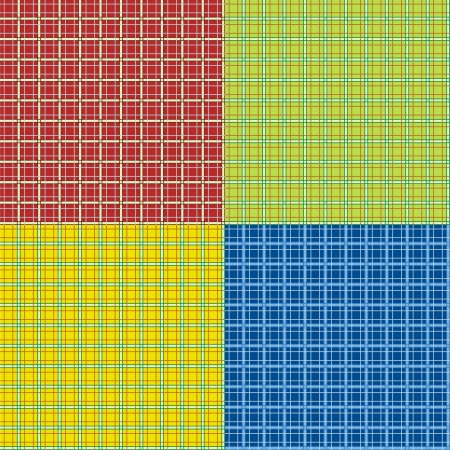 Set of tartan seamless patterns. Vector illustrationのイラスト素材
