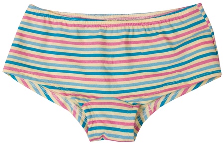 Cotton panties isolated on white backgroundの写真素材