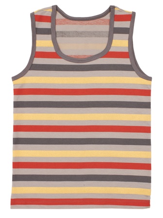 Sleeveless children's shirt isolated on white background.の写真素材