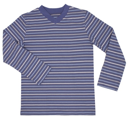 Striped sweater isolated on a white backgroundの写真素材