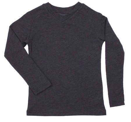 Grey shirt isolated on white backgroundの写真素材