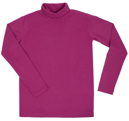 Pink turtleneck. Isolated on a white background.の写真素材