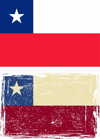 Chilean grunge flag  Vectorの写真素材