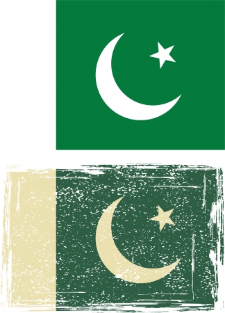 Pakistan grunge flag. Vector illustration.のイラスト素材