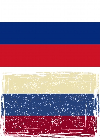 Russian grunge flag. Vector illustration.のイラスト素材
