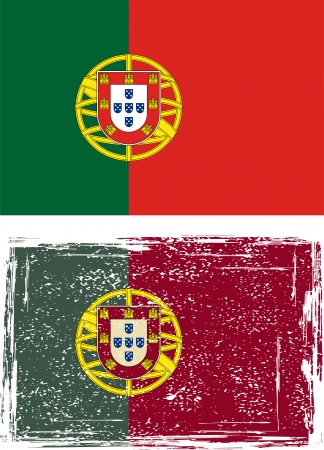 Portuguese grunge flag. Vector illustration.のイラスト素材