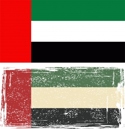United Arab Emirates grunge flag. Vector illustration.のイラスト素材